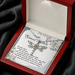 To My Bonus Sister Family Isn't Always Blood It's The People In Your Life Dragonfly Necklace