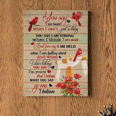 Alternative view of You Say Framed Canvas - Unframed Poster - Christian Song Wall Art