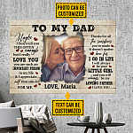 Personalized Photo To My Dad Maybe I Don't Tell You Often But I Really Love You Framed Canvas - Unframed Poster