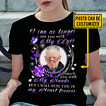Personalized Photo I Can No Longer See You With My Eyes Touch You With My Hands Butterfly Memorial T-Shirt - V-Neck