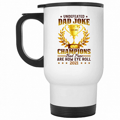 14 oz. White Travel Mug