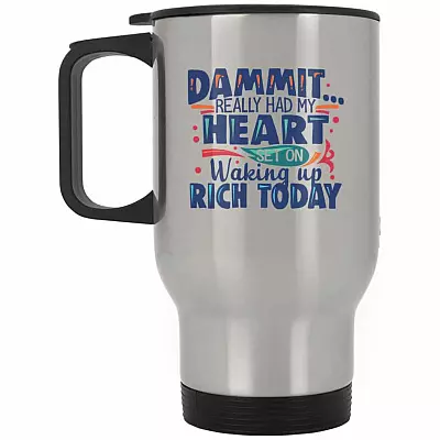 14 oz. Silver Travel Mug