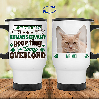 14 oz. White Travel Mug