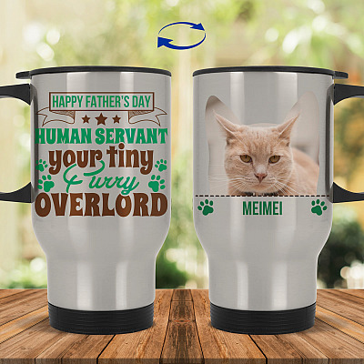 14 oz. Silver Travel Mug