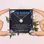 I'm Sorry I Can't Stop Thinking How Much I Love You Love Knot Necklace - Apology Gifts Im Sorry Gifts for Her