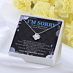 I'm Sorry I Can't Stop Thinking How Much I Love You Love Knot Necklace - Apology Gifts Im Sorry Gifts for Her