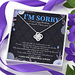 I'm Sorry I Can't Stop Thinking How Much I Love You Love Knot Necklace - Apology Gifts Im Sorry Gifts for Her