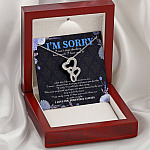 I'm Sorry I Can't Stop Thinking How Much I Love You Double Hearts Necklace - Apology Gifts Sorry Gift for Her