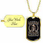 I'm On Team Jesus I'm Not Religious Knight Templar Dog Tag Pendant Necklace