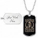 I'm On Team Jesus I'm Not Religious Knight Templar Dog Tag Pendant Necklace