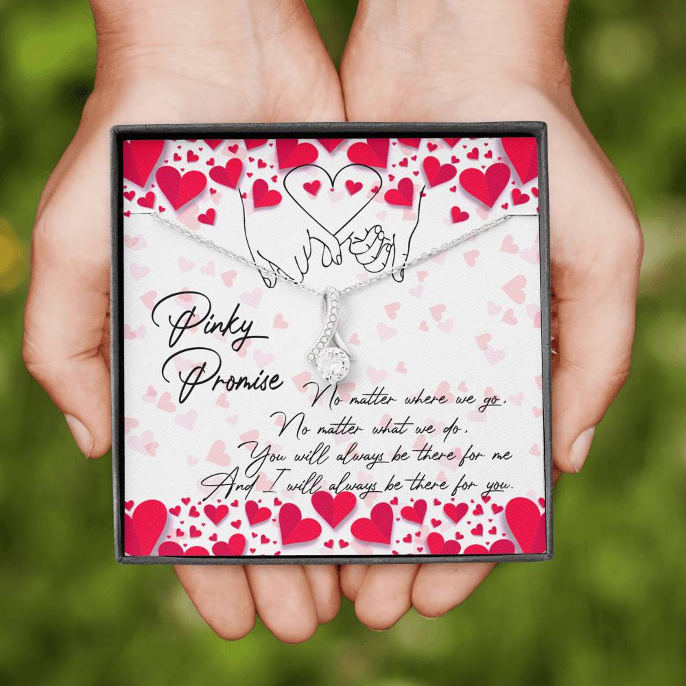 Pinky Promise I Will Always Be There For You Alluring Beauty Pendant Necklace - Friendship Distance Gifts