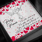 Pinky Promise I Will Always Be There For You Alluring Beauty Pendant Necklace - Friendship Distance Gifts