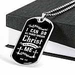 Jesus Christ I Can Do All Things Through Christ Who Strengthens Me Phil 4 13 Faith Dog Tag Pendant Necklace
