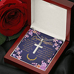 To My Granddaughter Wear This Cross Close to Your Heart I Will Always Be With You Artisan Crafted Cross Necklace