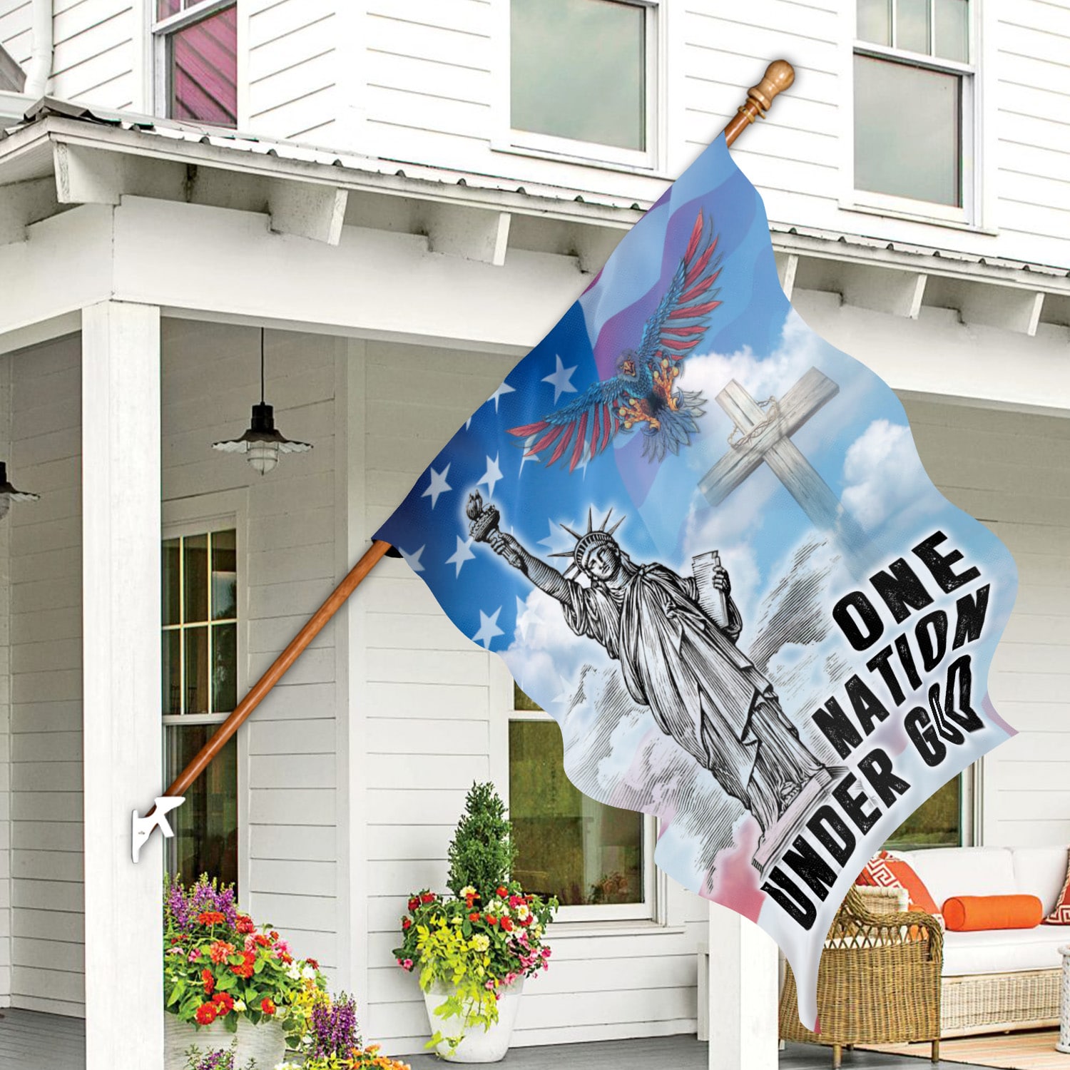 2O. One Nation House Flag Mockup 7