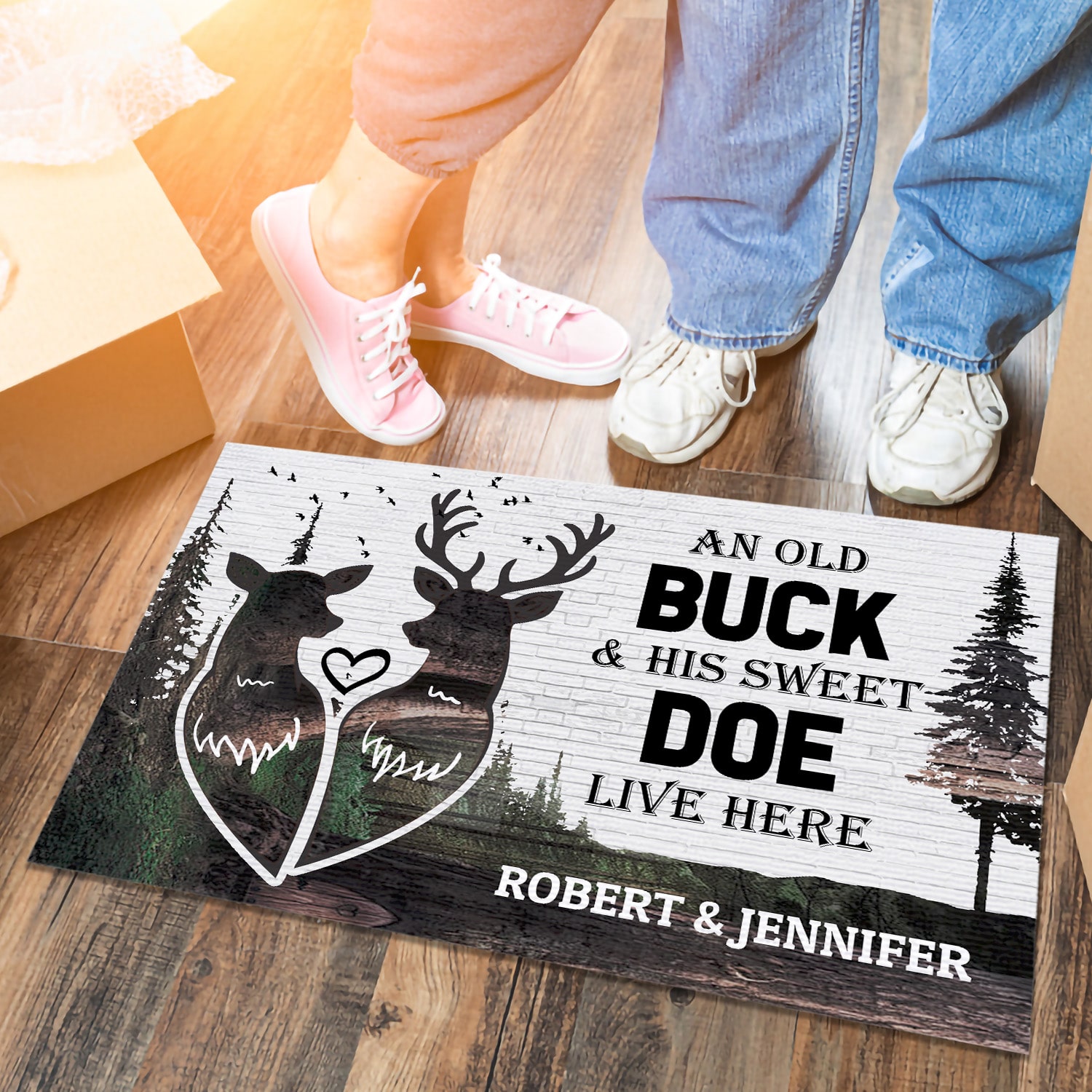 5O. Old Buck-Sample Design Doormat mockup 6