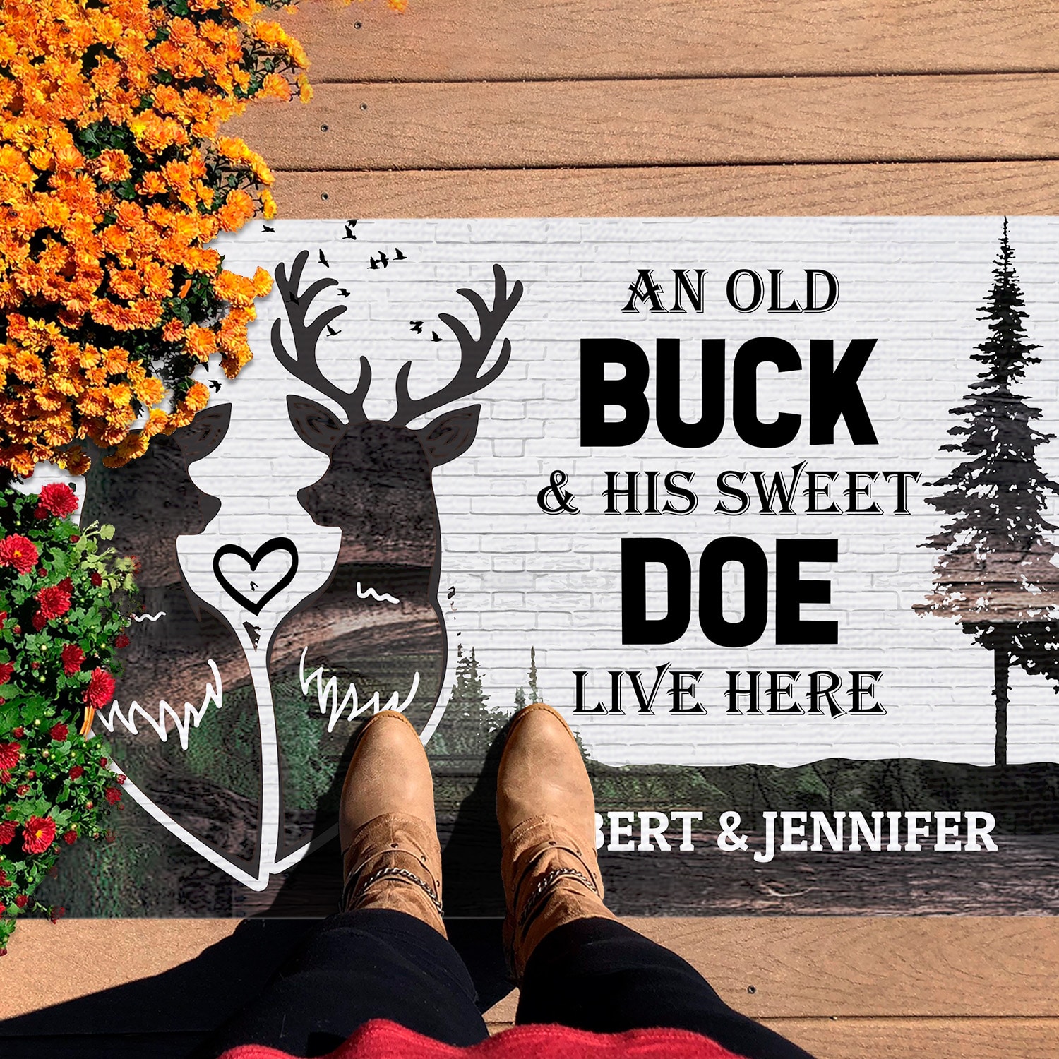 5O. Old Buck-Sample Design Doormat mockup 7