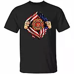American Firefighter Profession T-Shi, Black, Unisex T-Shirt