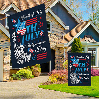 Alternative view of Patriotic July 4th Independence Day Outdoor Garden Flag - House Flag - Independence Day Family Outdoor Decoration