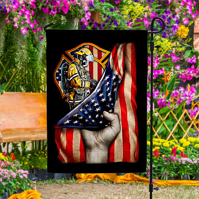 American Firefighter Profession Outdoor Garden Flag - House Flag - Wall Flag