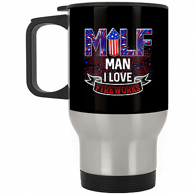 14 oz. Silver Travel Mug