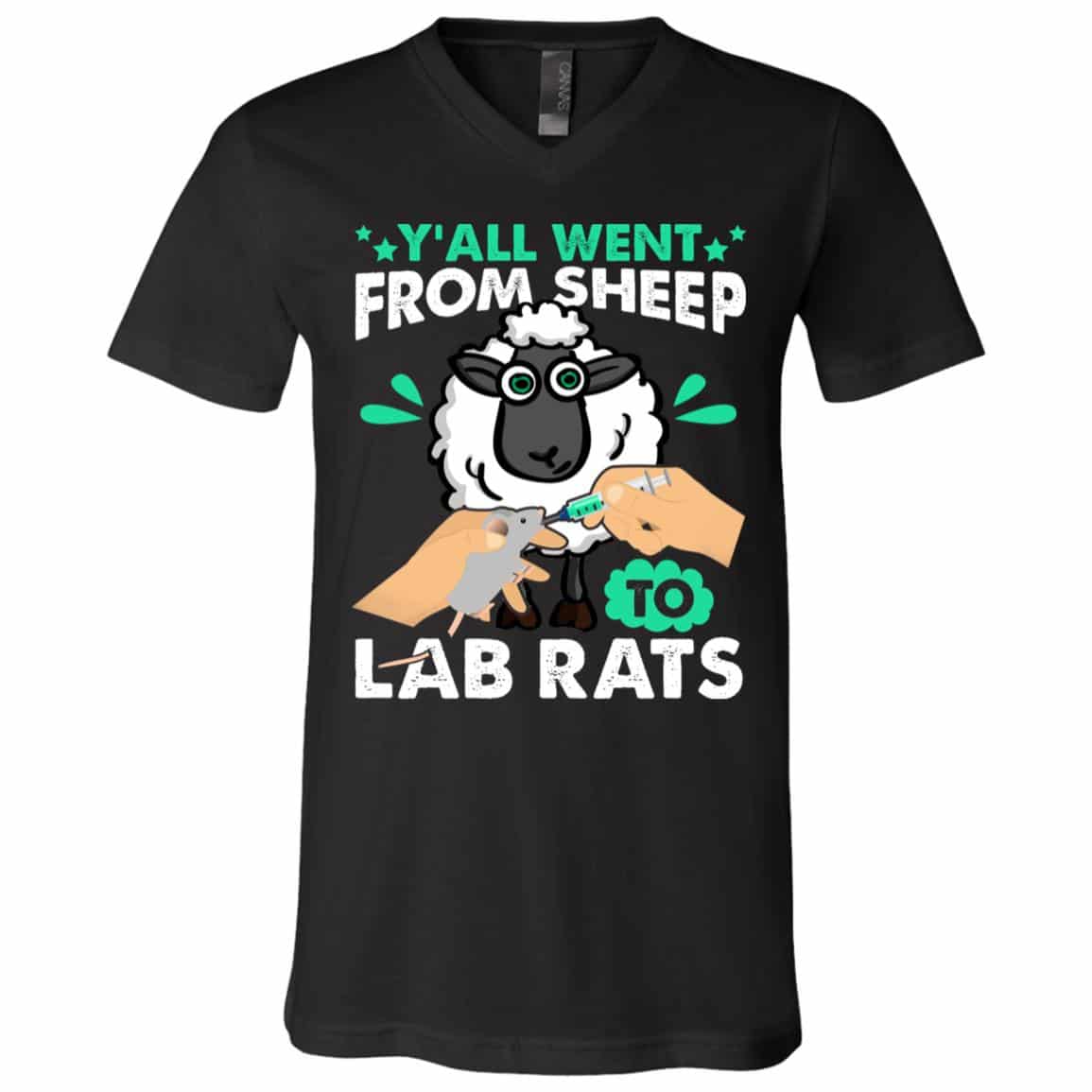 lab rats, Black, V-Neck T-Shirt lab rats, Black, V-Neck T-Shirt