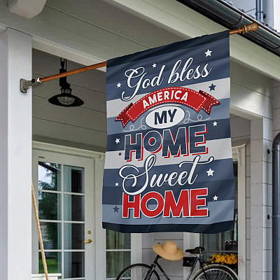 God Bless America Home Sweet Home Outdoor Garden Flag - 4th Of July House Flag - Memorial Day Wall Flag