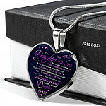 To My Daughter In Law You're Also My Daughter In Heart Heart Pendant Necklace-Bangle