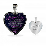 To My Daughter In Law You're Also My Daughter In Heart Heart Pendant Necklace-Bangle
