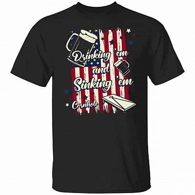 cornhole, Black, Unisex T-Shirt