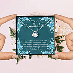 To My Granddaughter I Squeezed This Necklace Really Tight and Filled It with Love Love Knot Pendant Necklace To My Granddaughter I Squeezed This Necklace Really Tight and Filled It with Love Love Knot Pendant Necklace