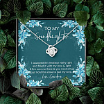 To My Granddaughter I Squeezed This Necklace Really Tight and Filled It with Love Love Knot Pendant Necklace To My Granddaughter I Squeezed This Necklace Really Tight and Filled It with Love Love Knot Pendant Necklace