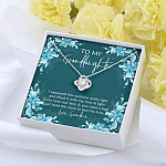To My Granddaughter I Squeezed This Necklace Really Tight and Filled It with Love Love Knot Pendant Necklace To My Granddaughter I Squeezed This Necklace Really Tight and Filled It with Love Love Knot Pendant Necklace