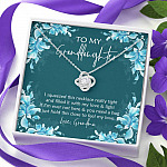 To My Granddaughter I Squeezed This Necklace Really Tight and Filled It with Love Love Knot Pendant Necklace To My Granddaughter I Squeezed This Necklace Really Tight and Filled It with Love Love Knot Pendant Necklace