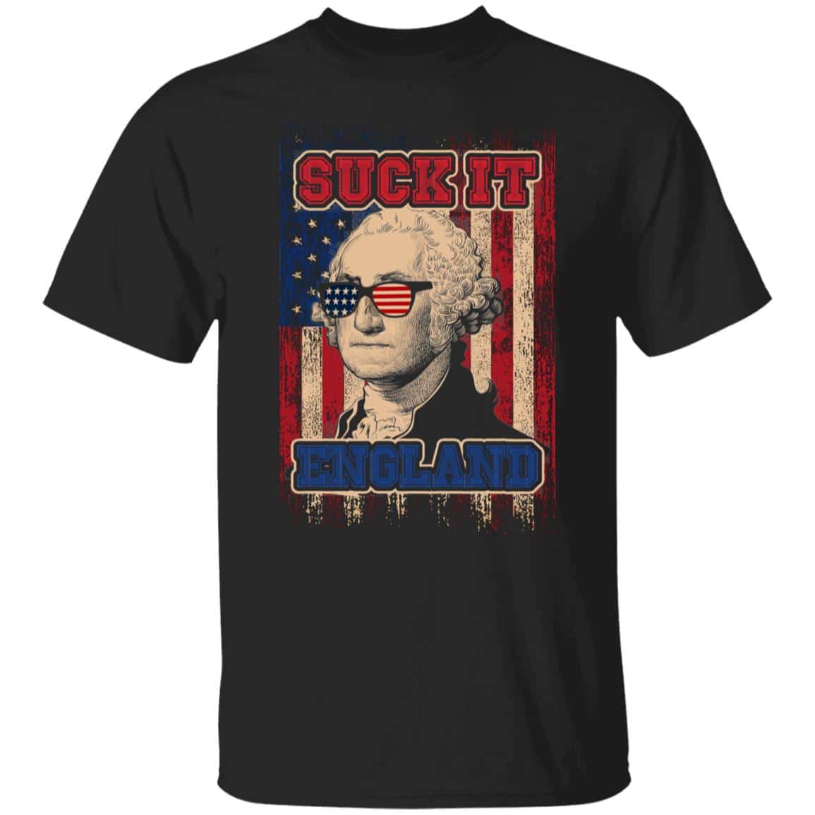 Vintage George 4th of July, Black, Unisex T-Shirt