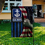 6. US Navy Flag Garden Flag Mockup 3