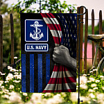 6. US Navy Flag Garden Flag Mockup 6