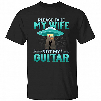 guitar, Black, Unisex T-Shirt