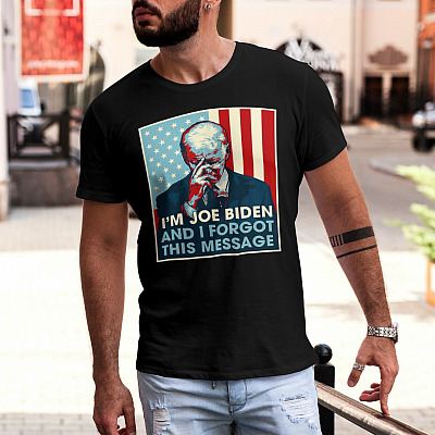Alternative view of I'm Joe Biden and I Forgot This Message Hope Style T-Shirt - Funny Sleep Joe Shirt