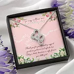 To My Mother On My Wedding Day Double Hearts Necklace - Wedding Mother Of The Bride Gifts From Daughter