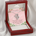 To My Mother On My Wedding Day Double Hearts Necklace - Wedding Mother Of The Bride Gifts From Daughter