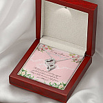 To My Mother On My Wedding Day Double Hearts Necklace - Wedding Mother Of The Bride Gifts From Daughter