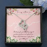 To My Mother On My Wedding Day Double Hearts Necklace - Wedding Mother Of The Bride Gifts From Daughter