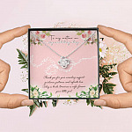 To My Mother On My Wedding Day Love Knot Necklace - Wedding Mother Of The Bride Gifts From Daughter