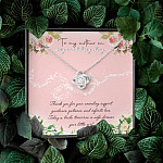 To My Mother On My Wedding Day Love Knot Necklace - Wedding Mother Of The Bride Gifts From Daughter