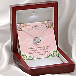 To My Mother On My Wedding Day Love Knot Necklace - Wedding Mother Of The Bride Gifts From Daughter