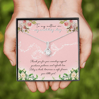 To My Mother On My Wedding Day Alluring Beauty Necklace - Wedding Mother Of The Bride Gifts From Daughter