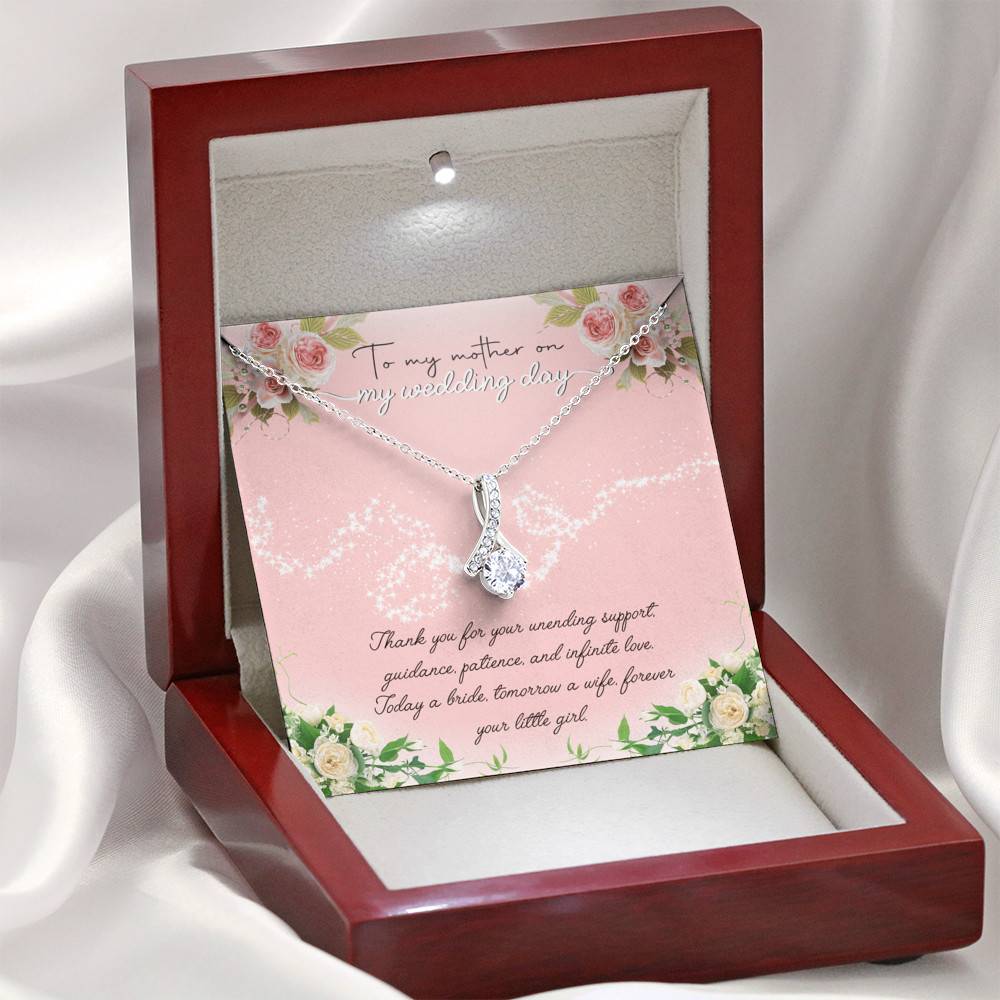 To My Mother On My Wedding Day Alluring Beauty Necklace - Wedding Mother Of The Bride Gifts From Daughter