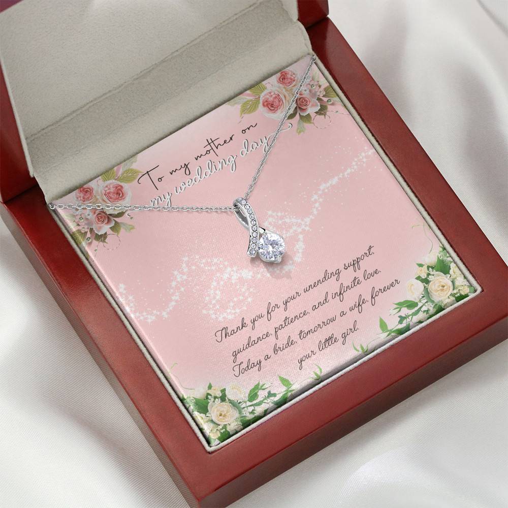 To My Mother On My Wedding Day Alluring Beauty Necklace - Wedding Mother Of The Bride Gifts From Daughter