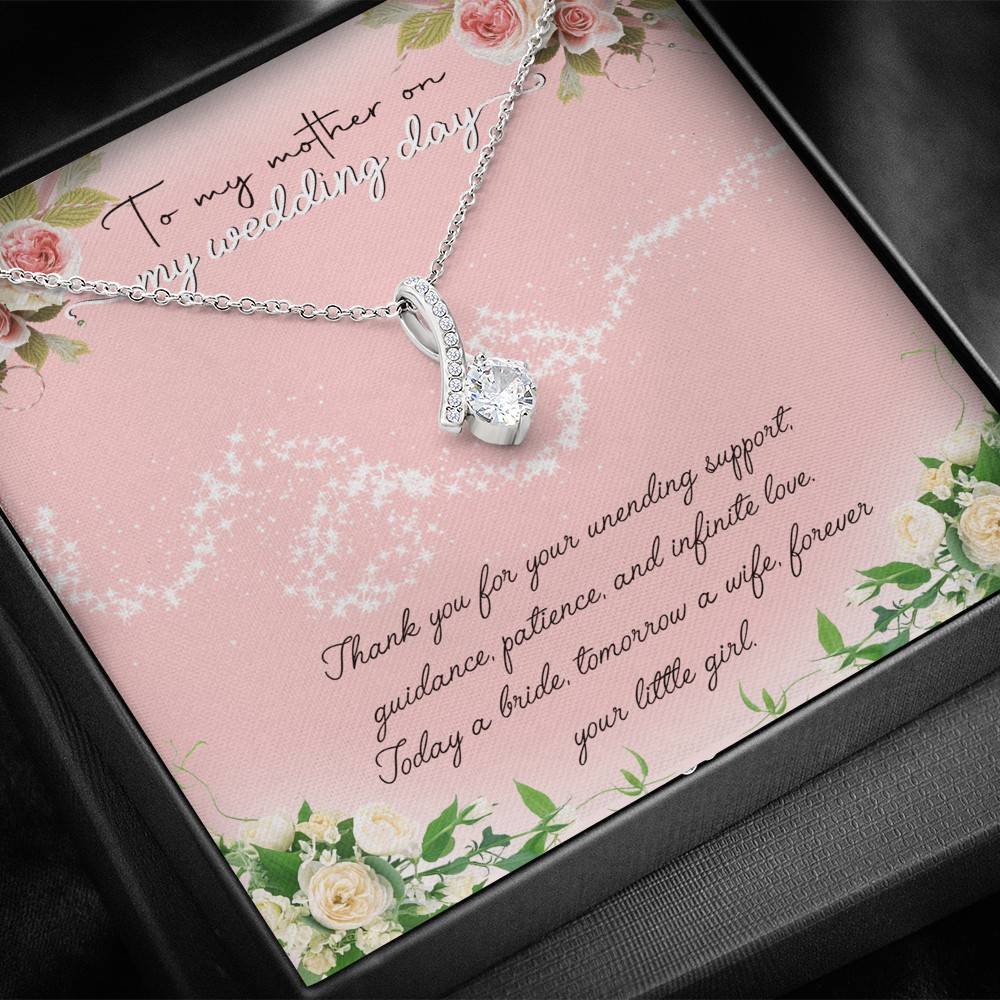 To My Mother On My Wedding Day Alluring Beauty Necklace - Wedding Mother Of The Bride Gifts From Daughter